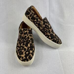 New Steve Madden Safari Leopard Canvas Print Slip On Casual Sneakers Size 8M